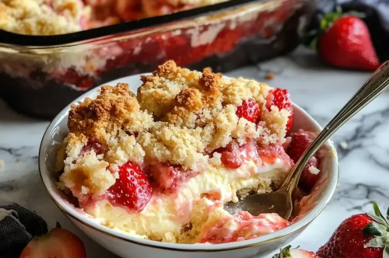 Strawberry Cheesecake Dump Cake Recipe