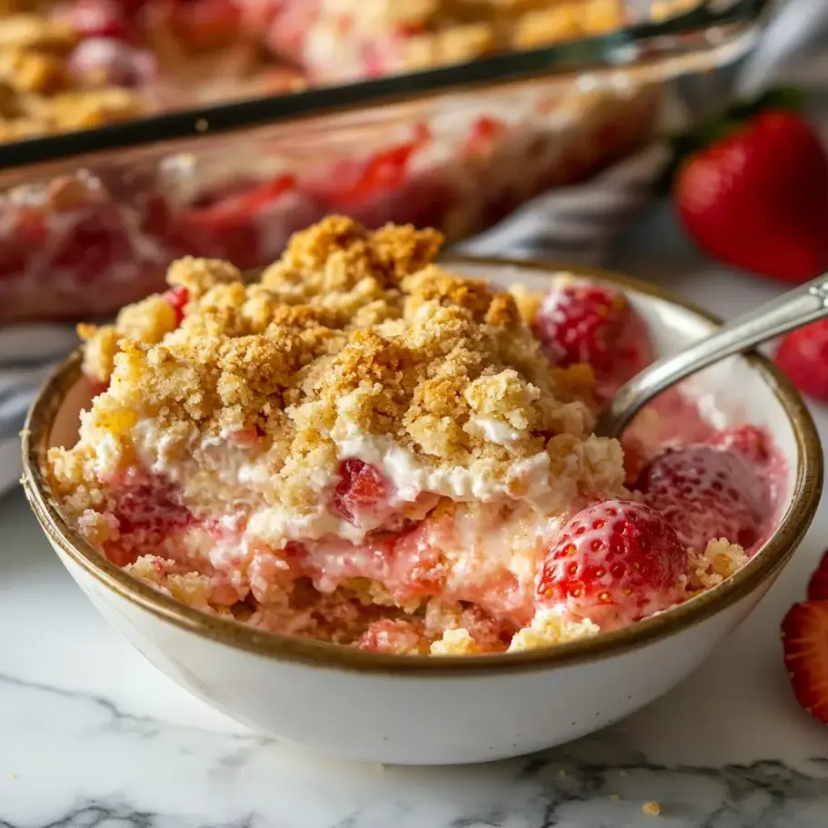 strawberry dump cheesecake